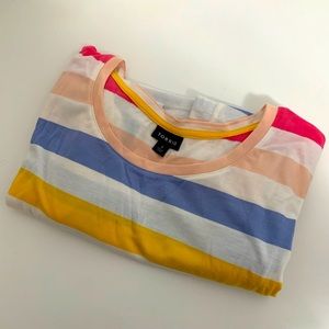 Striped plus size tee
